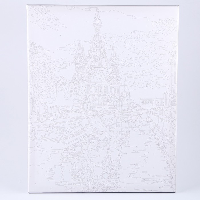 Картина по номерам на холсте с подрамником Картина по номерам на холсте с подрамником "Собор Воскресения Христова" 40*50 см