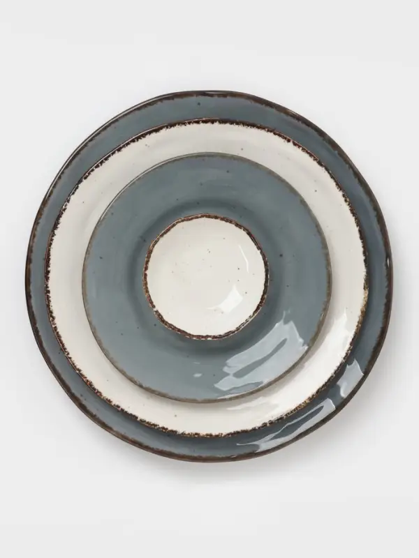 Тарелка Magistro Alpine Frost, d=27.4 см, фарфор, голубовато-серый