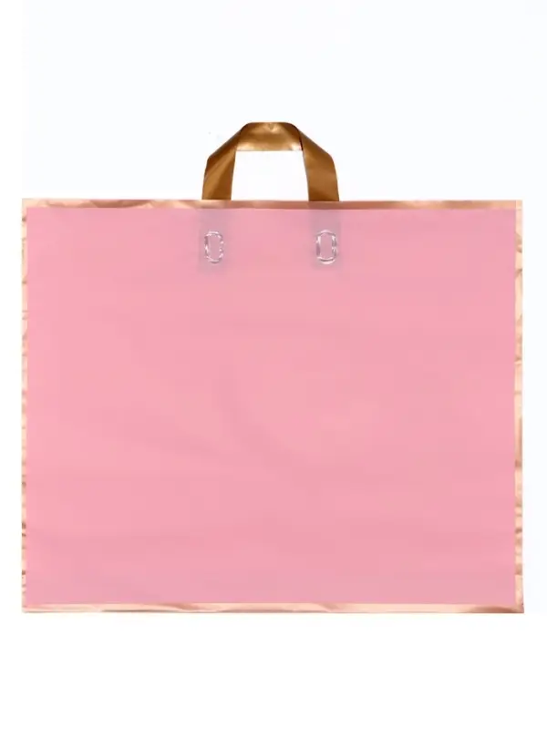 Пакет с петлевой ручкой розовый 50 х 41 х 10 см 80 мкм Пакет с петлевой ручкой розовый 50 х 41 х 10 см 80 мкм
