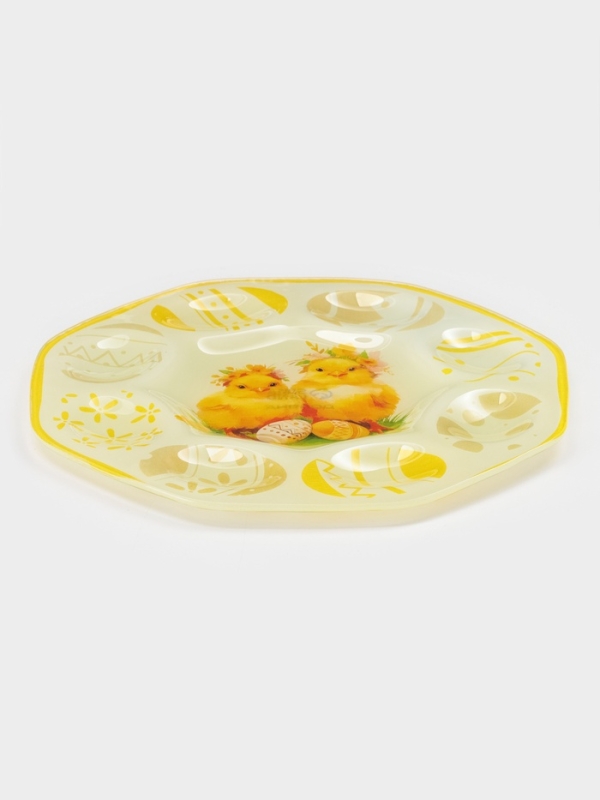 Подставка для яиц 8 ячеек  Подставка для яиц 8 ячеек "Пасха. Милые цыплята", 22х22х1 см