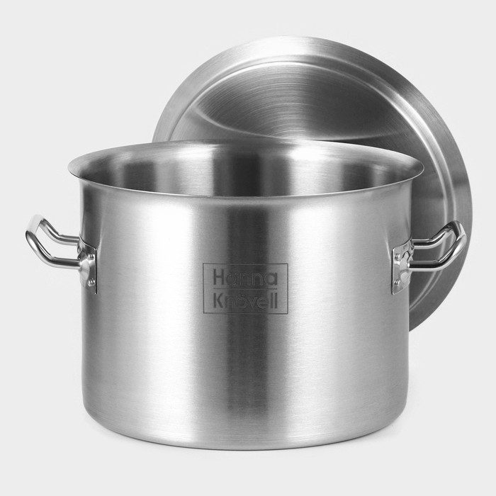 Кастрюля из нержавеющей стали Hanna Knovell с крышкой, 10 л,d=25 см, h=18 см, толщина стенки 0,8 мм