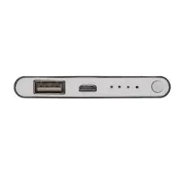 Внешний аккумулятор Luazon PB-17, 4000 мАч, USB, 1 А, индикатор, тонкий корпус, металл, чёрный