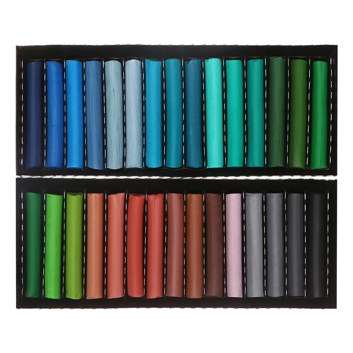 Пастель сухая, набор 60 цветов, Колер  Пастель сухая, набор 60 цветов, Колер "Петербургская", D-8.5мм /L-60 мм, художественная