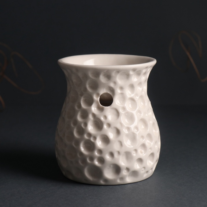 Аромалампа керамика  Аромалампа керамика "Пузырьки" белый 8,5х8,5х9,5 см