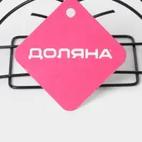 Салфетница Доляна &laquo;Лилия&raquo;, 13.5&times;6&times;7 см, чёрная