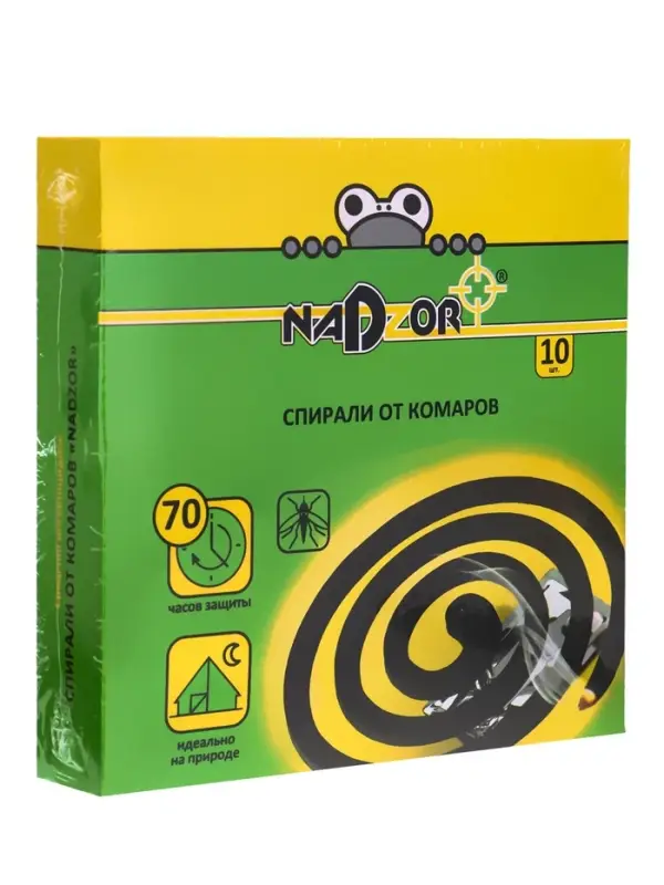 Спирали от комаров "Nadzor", черные, 10 шт