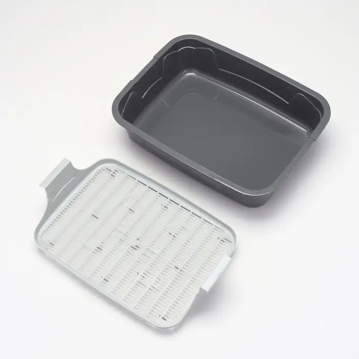 Туалет с сеткой,44&times;33&times;11.5 см, серый