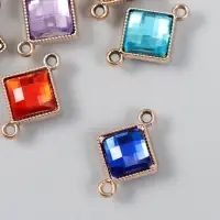 Декор для творчества пластик под металл "Ромбик" золото МИКС 2х1х2,8 см