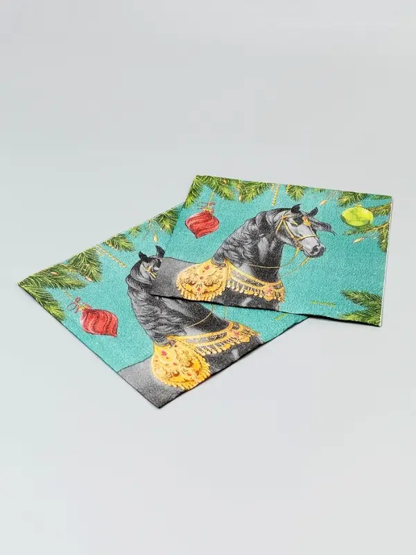 Салфетки бумажные двухслойные «С Новым Годом. Лошадь», 33×33 см, набор 20 штук