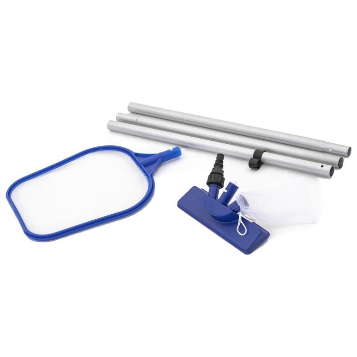 Набор для чистки бассейна, сачок, щётка, ручка 167 см, 58013 Bestway Набор для чистки бассейна, сачок, щётка, ручка 167 см, 58013 Bestway