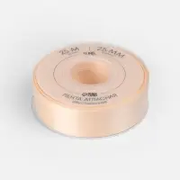 Лента атласная TEIRA, двухсторонняя, 25 мм, 25&plusmn;1 м, светло-бежевая №112