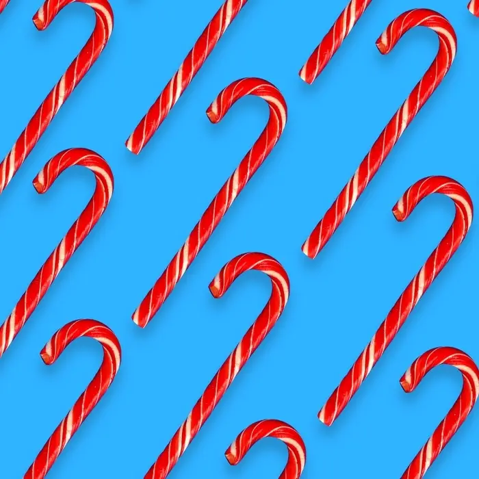 Набор Карамель леденцовая новогодняя Набор Карамель леденцовая новогодняя "Трость" со вкусом клубники, 65 шт х 28 г