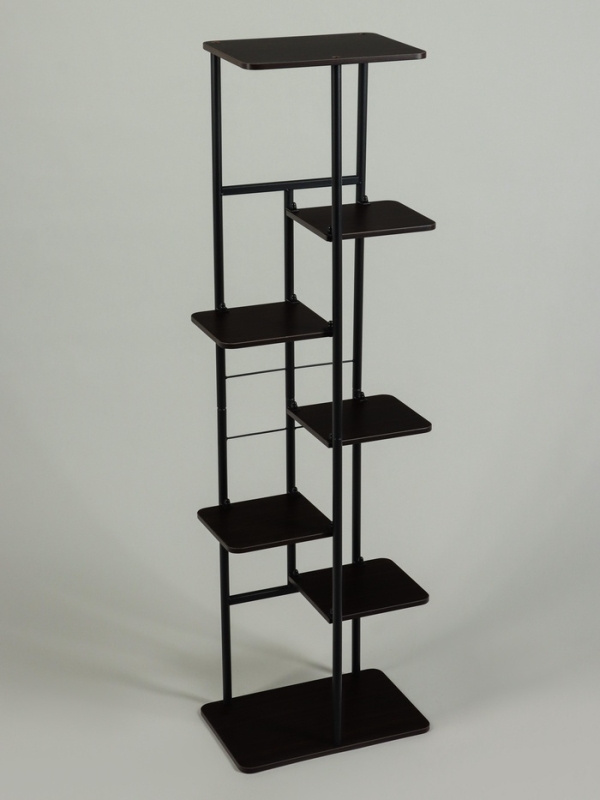 Подставка для цветов Greengo, 7 полок, 36 × 23 × 120 см, напольная, каркас металл, полки МДФ, чёрная Подставка для цветов Greengo, 7 полок, 36 × 23 × 120 см, напольная, каркас металл, полки МДФ, чёрная