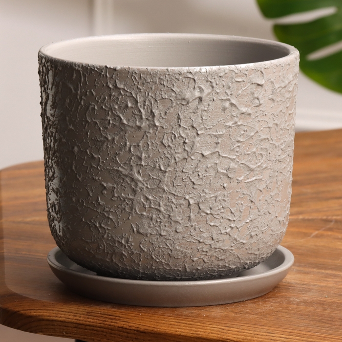 Горшок цветочный Лава серая 1.6 л Горшок цветочный Лава серая 1.6 л