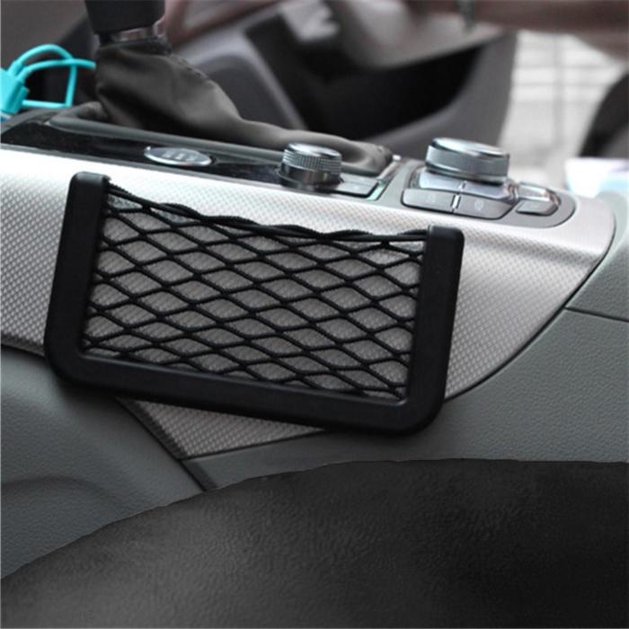 Карман-сетка под телефон TORSO, на клейкой ленте, 14,5 х 8 см, чёрный Карман-сетка под телефон TORSO, на клейкой ленте, 14,5 х 8 см, чёрный