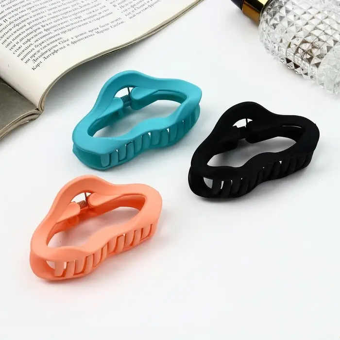 Крабик для волос «Леона», овал геометрия матовый, 8.5 см, МИКС Крабик для волос «Леона», овал геометрия матовый, 8.5 см, МИКС