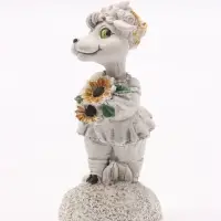 Фигурка декоративная &laquo;Коза с подсолнухами&raquo;, 9&times;4 см, серая