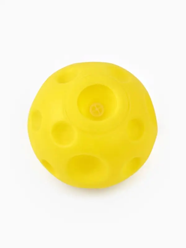 Игрушка пищащая Игрушка пищащая "Мячик планета" для собак, 6,5 см, желтая