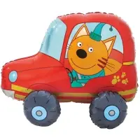 Воздушный шар фольгированный 3D 29" «Три Кота. Компот в машине»