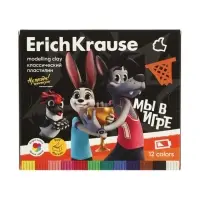 Пластилин 12 цветов ErichKrause &laquo;Ну, Погоди! Каникулы&raquo;, со стеком