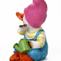 Садовая фигура из полистоуна &laquo;Утёнок с лейкой&raquo;, 10&times;5.5&times;16 см