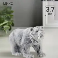 Фигурка &laquo;Медведь бурый&raquo;, мраморная крошка, 3.7 см, МИКС