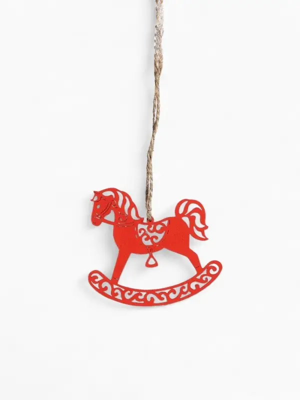Набор ёлочных украшений Набор ёлочных украшений "Лошадки" резные 9х8 см, Ассорти, 5 шт.