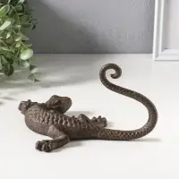 Крючок настенный &laquo;Ящерица&raquo;, ключница декоративная, чугун, 20&times;15&times;11 см