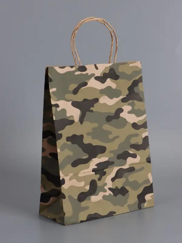 Пакеты подарочные, 23 Февраля , 24 х 10,5 х 32 см , набор 4 шт