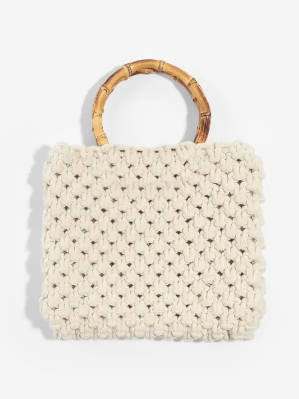 Ручки для сумки, 2 шт., бамбук, d=11.5/13 см, толщина 0.8 см