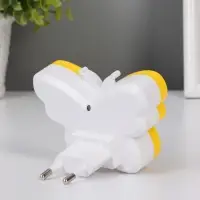 Ночник RISALUX &laquo;Бабочка&raquo;, LED, 1 Вт, жёлтый, 9&times;6&times;6 см