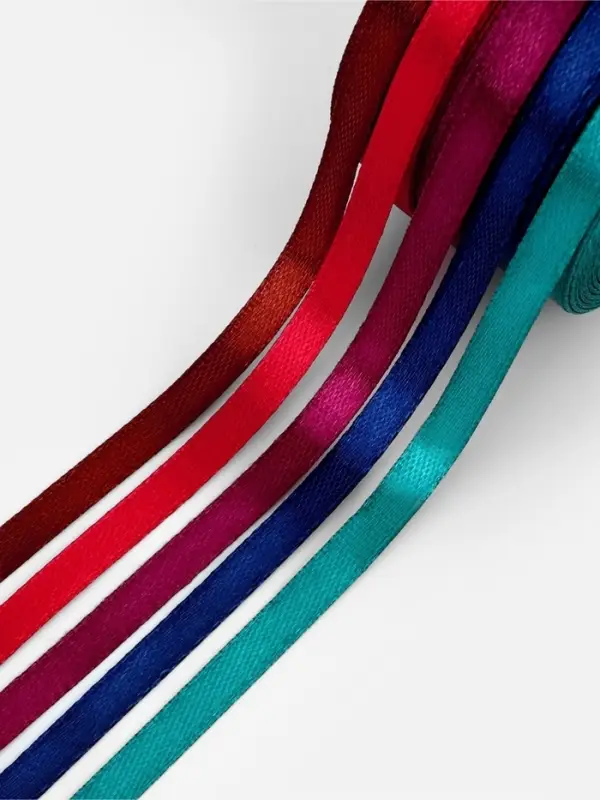 Атласная лента, набор 5 шт. &laquo;Вечерние огни&raquo;, 6 мм, 23&plusmn;1 м