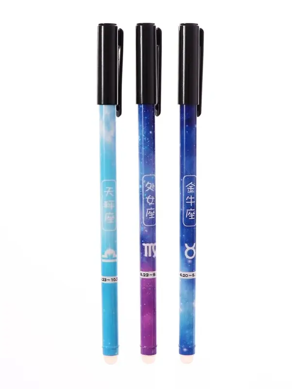 Ручка гелевая СТИРАЕМЫЕ ЧЕРНИЛА, 0,5 мм, стержень синий, Знаки зодиака МИКС