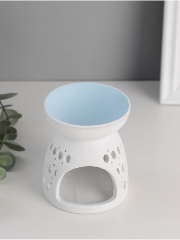 Аромалампа керамика Аромалампа керамика "Греческий узор" белый МИКС 8х8х9,3 см