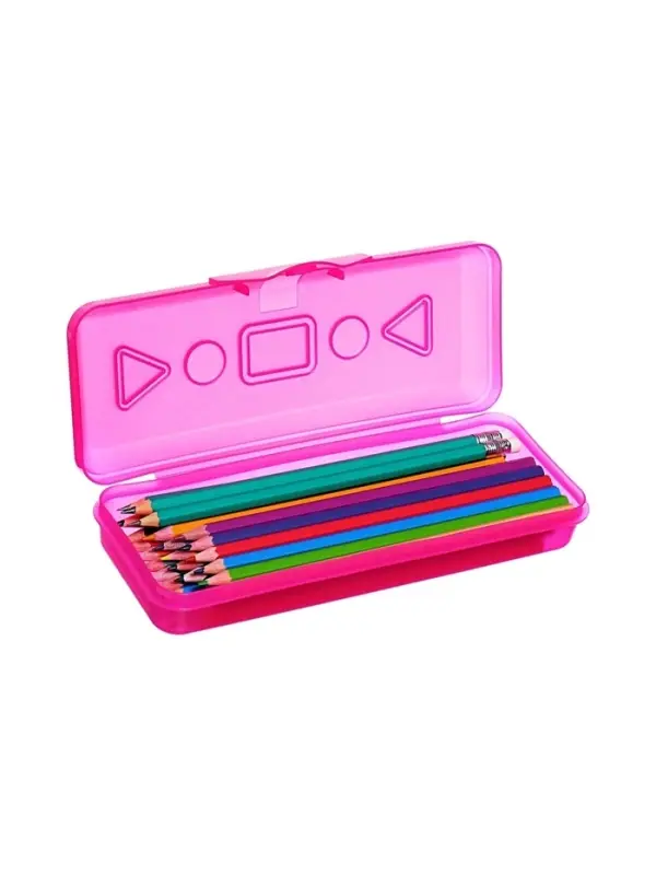 Карандаши Calligrata, цветные, 24 цвета, эконом, шестигранные, пластиковые, пенал-футляр и 3 чернографитных карандаша с ластиком в ПОДАРОК, МИКС