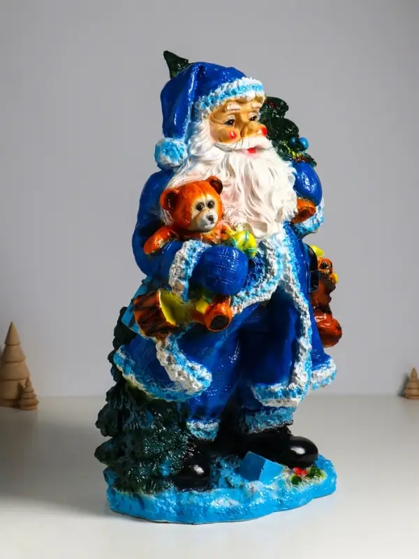 Фигура "Дед мороз" 52х32х26,5 см, синий