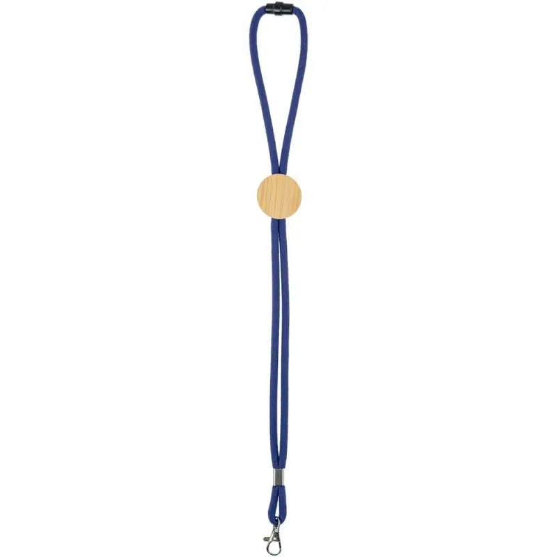 Шнурок для бейджа Tube Wood, синий