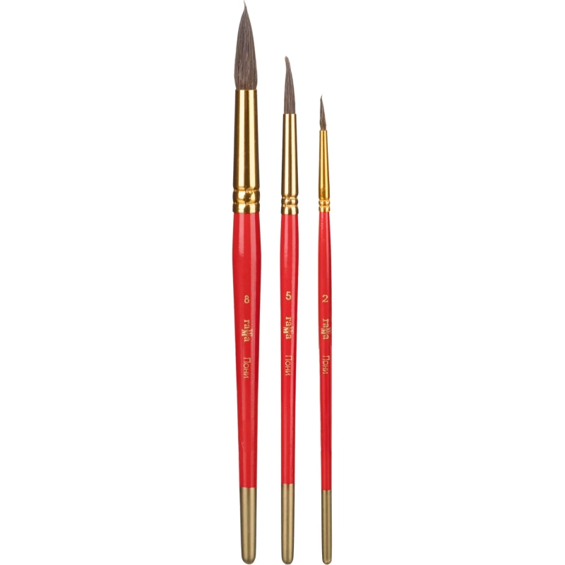 Набор кистей Гамма Пони,3 шт. 2,5,8 блистер, 280618.09.03