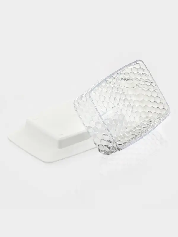 Маслёнка Альтернатива &laquo;Мозаика&raquo;, 18.5&times;12&times;7.2 см, пластик, белая