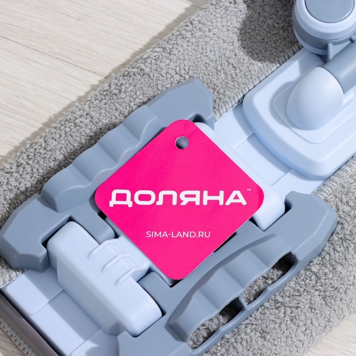 Швабра для мытья пола плоская Доляна, 2 насадки из микрофибры, телескопическая стальная ручка, 41×15×92(136) см Швабра для мытья пола плоская Доляна, 2 насадки из микрофибры, телескопическая стальная ручка, 41×15×92(136) см