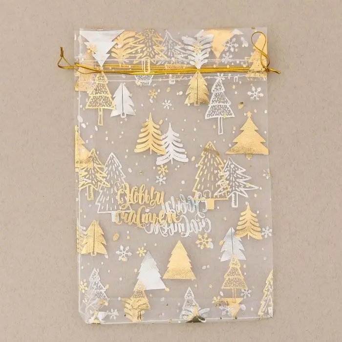 Мешочек подарочный органза «С Новым счастьем!», 16 х 24 см +/- 1.5 см Мешочек подарочный органза «С Новым счастьем!», 16 х 24 см +/- 1.5 см