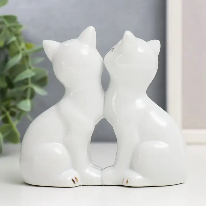 Фигурка керамика &laquo;2 котёнка в цветочек&raquo;, 9.5&times;4.5&times;10.6 см
