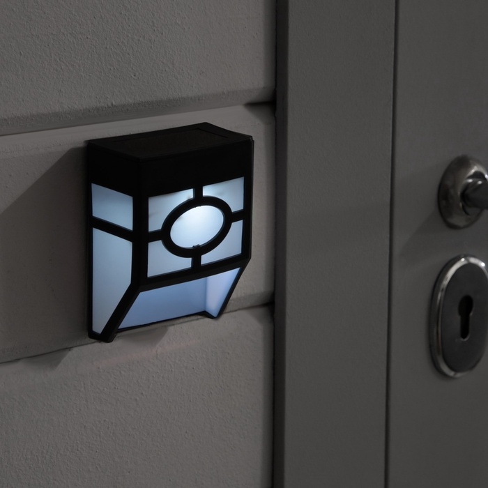 Садовый светильник на солнечной батарее, накладной, 9×12×5 см, 1 LED, свечение белое Садовый светильник на солнечной батарее, накладной, 9×12×5 см, 1 LED, свечение белое