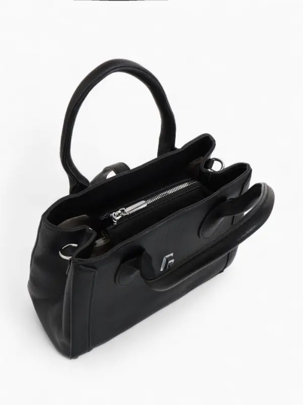 Сумка женская тоут TEXTURA на молнии, 31&times;11&times;21 см, чёрная