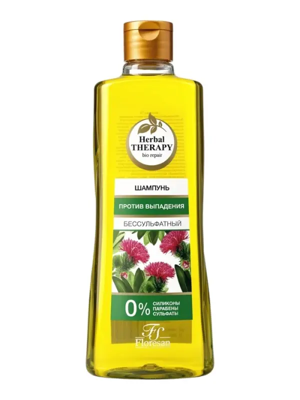 Шампунь бессульфатный Floresan с экстрактом репейника и шалфея, 400 мл