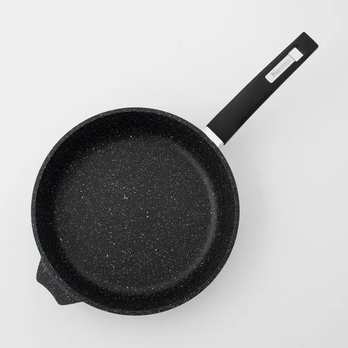 Сковорода Мечта &laquo;Гранит Black&raquo; Induction Pro, d=26 см, h=6 см, пластиковая ручка, антипригарное покрытие, индукция, литой алюминий, чёрная