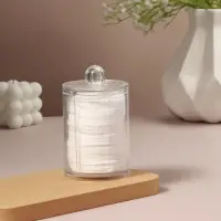 Органайзер для ватных дисков, с крышкой, d=6.7&times;11 см, прозрачный