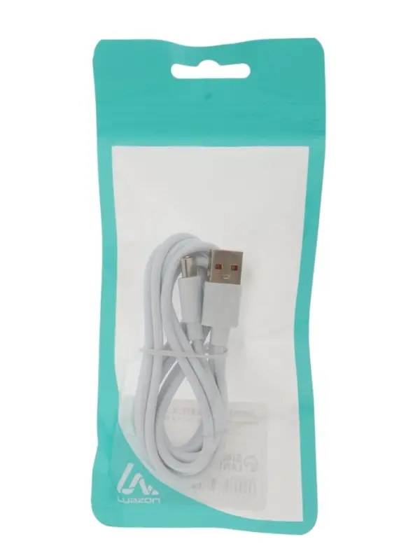 Кабель Luazon, Type-C - USB, 1 А, 1.5 м, белый