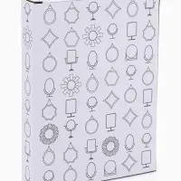 Зеркало декоративное, с увеличением х2, двустороннее, 16.5&times;25.5 см, (11&times;15.5 см), чёрное