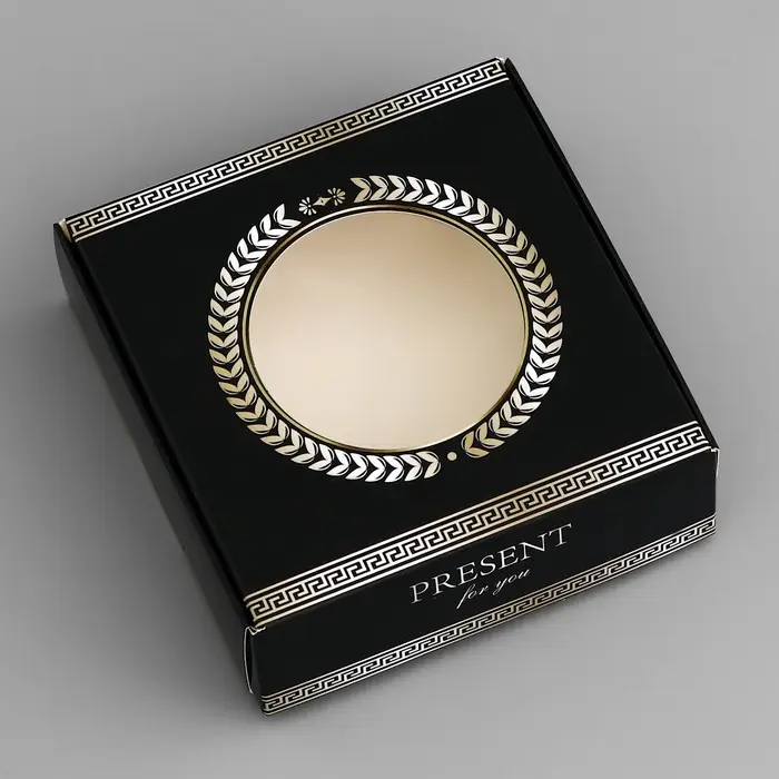 Коробка подарочная сборная с окном, упаковка, «Подарок для тебя», 10×10×3 см